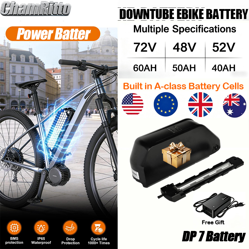 72V 50Ah 21700 Lithium Battery - 전기 자전거 배터리 다운튜브 하일롱 폴리