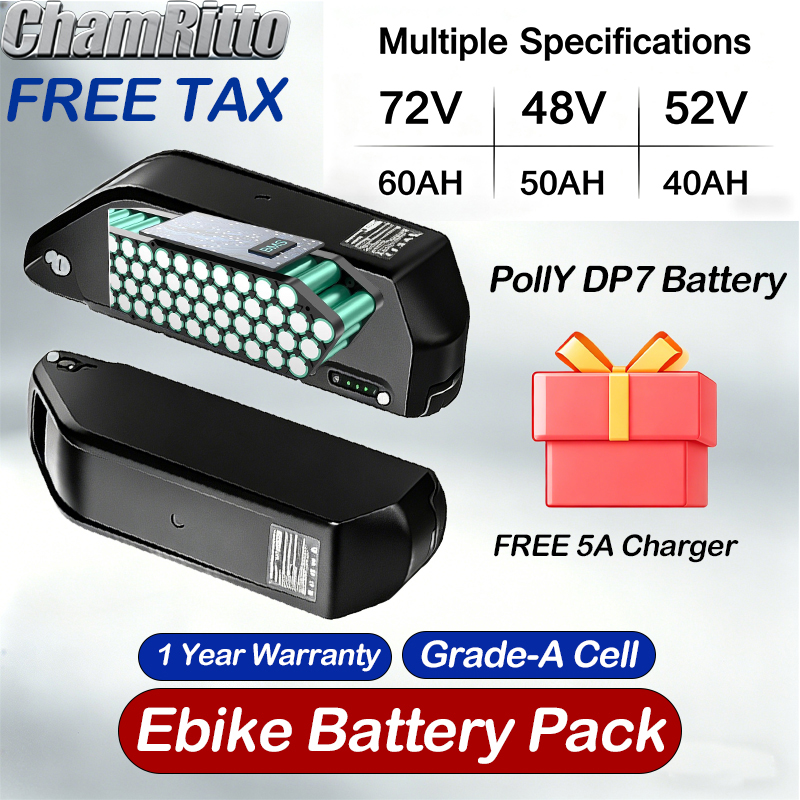 72V 50Ah 21700 Lithium Battery - 전기 자전거 배터리 다운튜브 하일롱 폴리