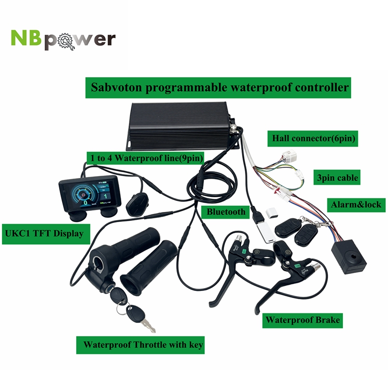 72V 100A Sabvoton Controller - 프로그래밍 가능한 Sabvoton SVMC 72V 80A
