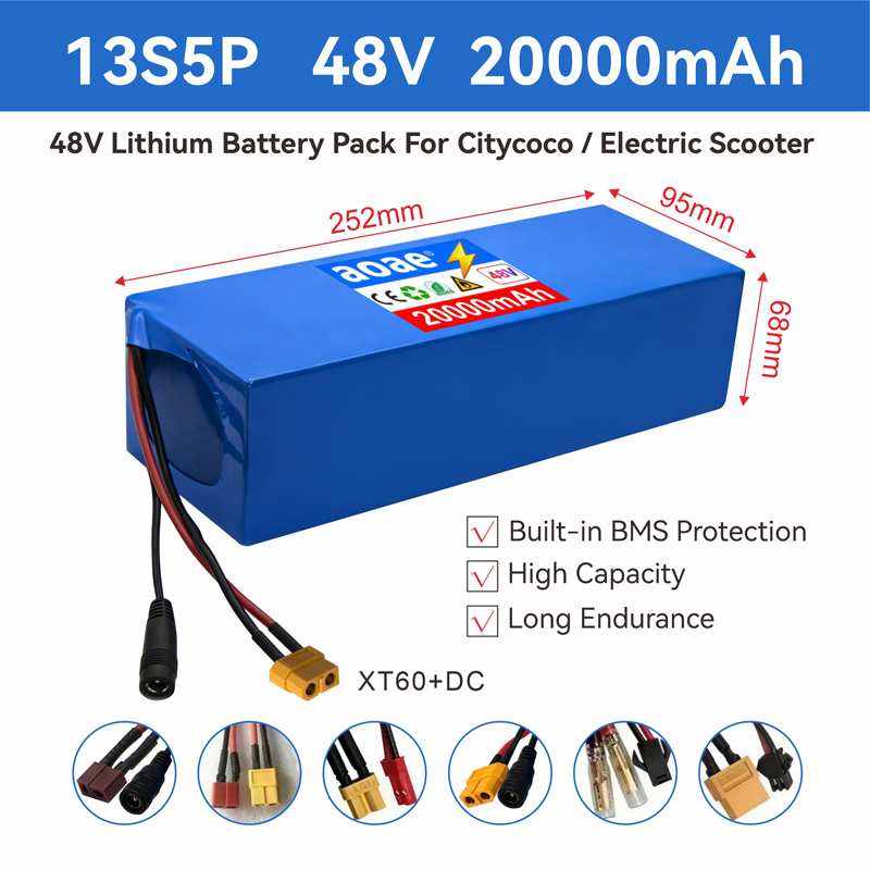 60V 50Ah Electric Scooter Battery - 48V 전기 스쿠터 배터리 13S5P 20Ah
