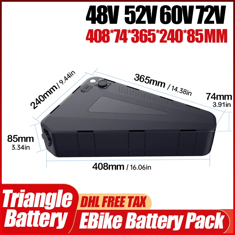 36V 48V 52V 60V 72V 전기 자전거 챔라이 - 72V 50Ah 21700 Lithium Battery 리뷰 및 가격