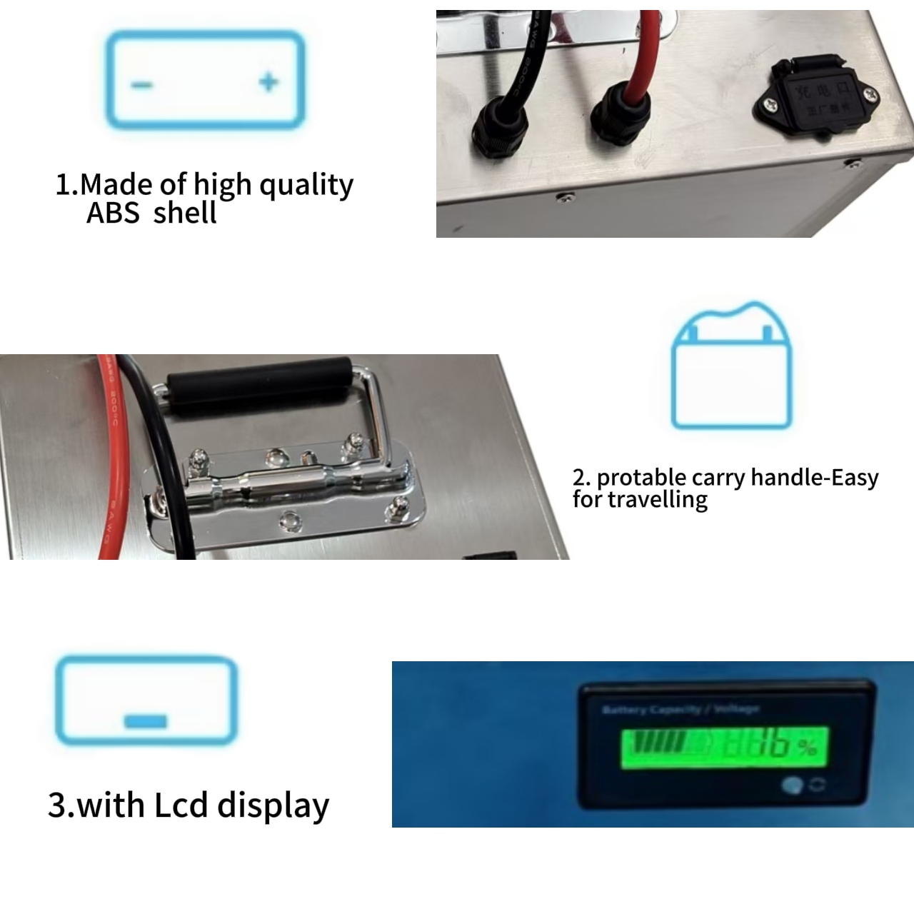 72V 60Ah 60A 리튬 라이포4 충전식 배터리 팩 - 72V 40Ah Lifepo4 Battery Pack 리뷰 및 가격