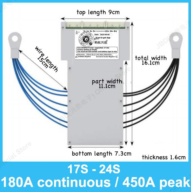 ANT BMS 17S~24S 850A 300A 100A - 84V 50A Smart Bms Bluetooth 리뷰 및 가격