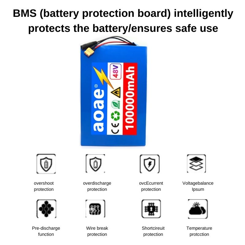 13S8P 48V 100ah 리튬 배터리 팩 10000 - 60V 50Ah Electric Scooter Battery 리뷰 및 가격